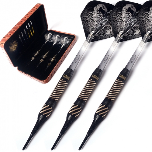 CUESOUL Black Scorpion Pure Brass 16 Gram Soft Tip Darts