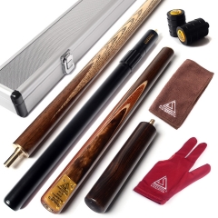 CUESOUL JX.D303 57" Handcraft 3/4 Jointed Snooker Cue 18oz with Mini Butt End Extension Combo Set