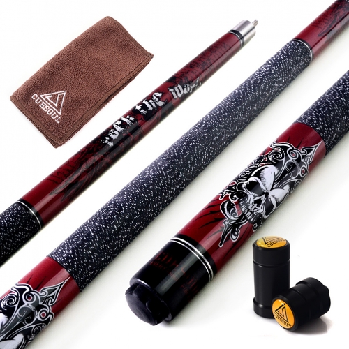 CUESOUL ROCKIN CSPC-G408  58"  Maple Pool Cue Stick Set 21oz