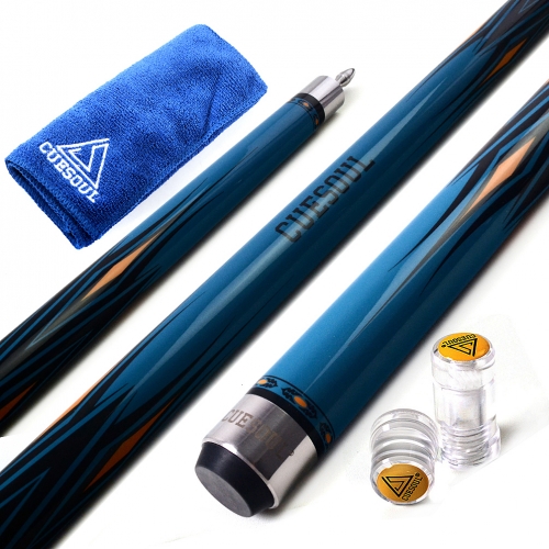 CUESOUL SOOCOO 58 "19oz Maple Pool Cue Stick Set com Joint / Shaft Protector e Toalha de sugestão.