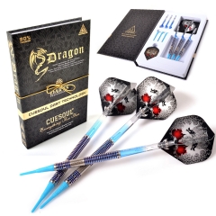 CUESOUL Dragon 90% tungsten 18g Soft Tip Darts Set,Barrel with Titanium Coated