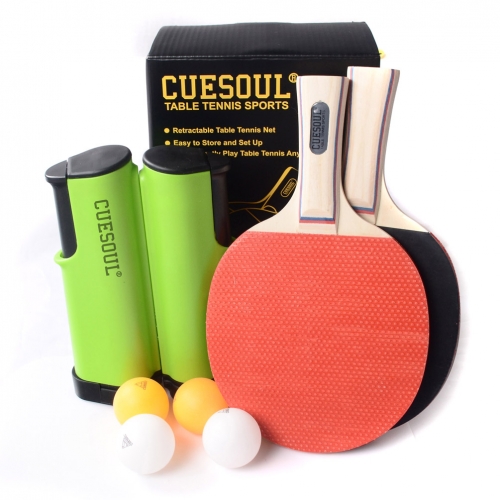 CUESOUL Tennis Tennis Set Retractable Anywhere with 2 Paddles and 4 Balls