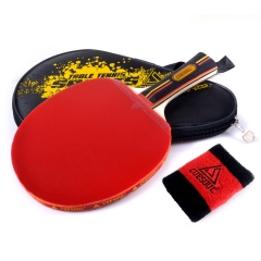CUESOUL PROPER Table Tennis Racket with Carrying Case ,Shakehand (Long Handle)