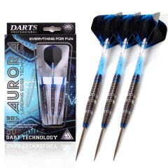 CUESOUL AURORA 21/23g/25g Steel Tip Tungsten Dart Set with Blue Titanium Nitride Coating