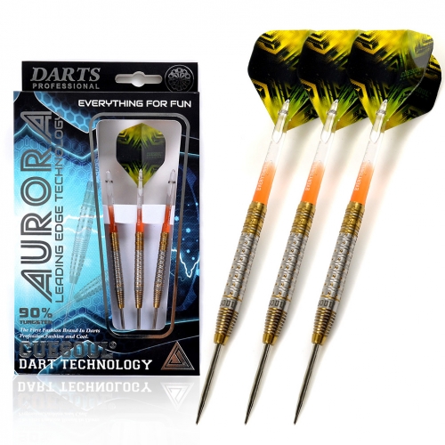 CUESOUL AURORA 21/23g/25g Steel Tip Tungsten Dart Set with Gold Titanium Nitride Coating