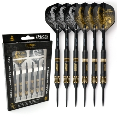 CUESOUL Black Scorpion 20g / 22g / 24g Professional Steel Tip Brass Dart Set - Paquete de 6 piezas