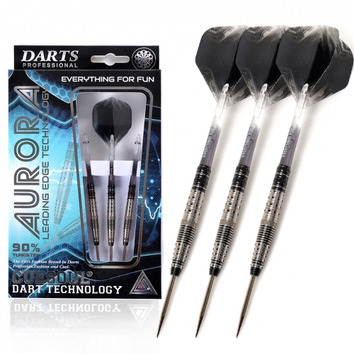 CUESOUL AURORA 21/23g/25g Steel Tip Tungsten Dart Set with Black Titanium Nitride Coating