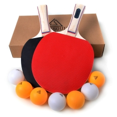 CUESOUL 2 players Table Tennis Set with 2 Paddles and 7 Balls