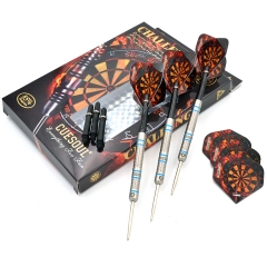 CUESOUL 22/24/26 Grams Tungsten Steel Tip Darts Set with Blue Line-Challenge Series