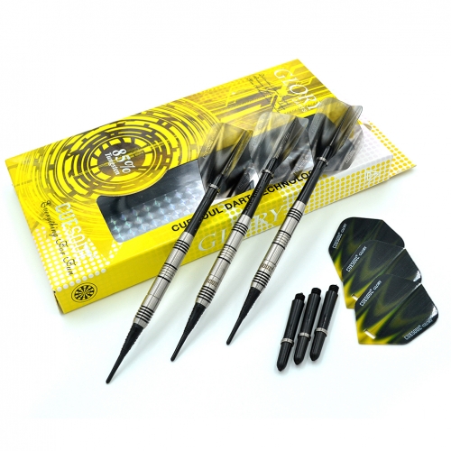 CUESOUL GLORY 85% Tungsten 16g Weiche Spitze Dart Set mit schwarzen Linien