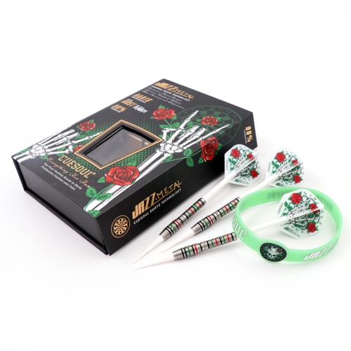 CUESOUL JAZZ-METAL 19g Soft Tip 90% Tungsten Dart Set with Integrated ROST Flights,Font Loaded Shape