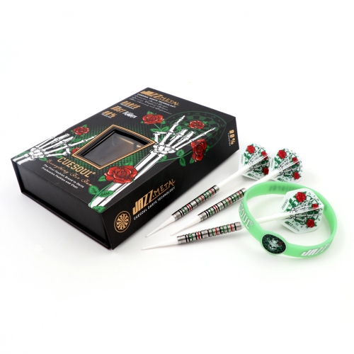 CUESOUL JAZZ-METAL 19g Soft Tip 90% Wolfram Dart Set mit integrierten ROST Flights, Bleistiftform