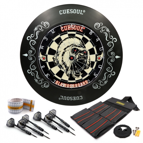 CUESOUL GLAMOURBOARD TRI-OLHOS 18 "* 1-1 / 2" Tamanho Oficial Sisal Cerdas Dartboard, com Dartboard Surround