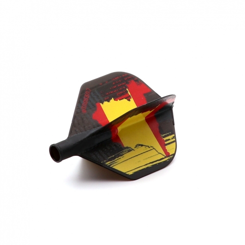 CUESOUL TERO FLIGHT SYSTEM AK4 Dart Flights Formato Padrão com Bandeira Espanhola, Conjunto de 3 unidades