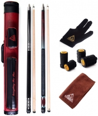 Red Case with Pool Cues