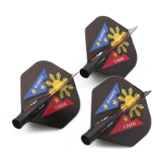 CUESOUL  TERO AK4 Dart Flights LOURENCE ILGLAN 'The Gunner'  in Standard Shape,Set of 3 pcs