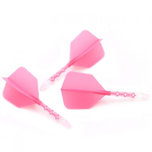 CUESOUL ROST T19 Integrated Ice Dart Shaft and Dark Pink Flight, Big Wing Shape,Set of 3