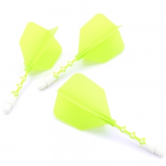 CUESOUL ROST T19 Integrated White Dart Shaft and Green Flight, Big Wing Shape,Set of 3