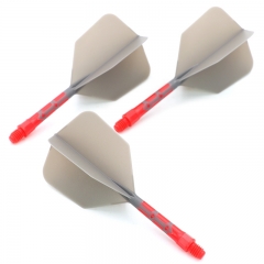CUESOUL ROST T19 Integrated Red Dart Shaft and Grey Flight, Big Wing Shape,Set of 3