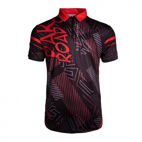 CUESOUL DARTS ROAD ONE Breathable Dart Shirt Dart Jersey Can be Personalised for Teams Dart Shirt Red and White Stripe