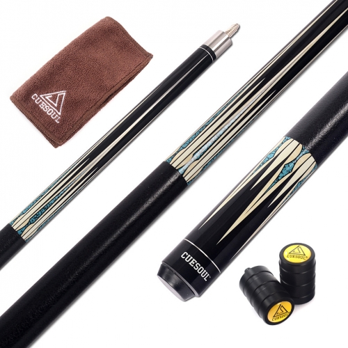 CUESOUL 58" CSBK004 19oz Full Maple Pool Cue Stick with Joint Protector/Shaft Protector and Cue Towel