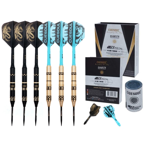 CUESOUL Jazz-Metal 21g/24g/26g Steel Tip Darts with AK5 integrated Dart Flights