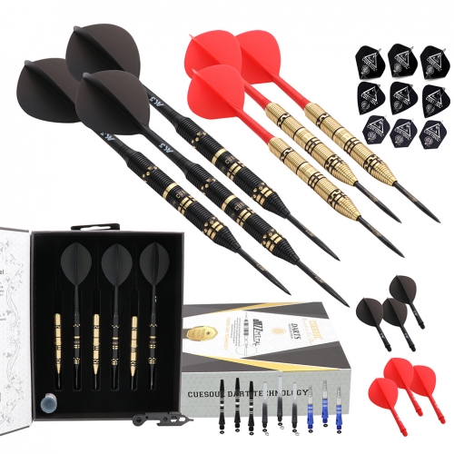 CUESOUL Jazz Plus Steel Tip Darts 21g/24g/26g with AK5 Dart Flight and All Darts Accessories