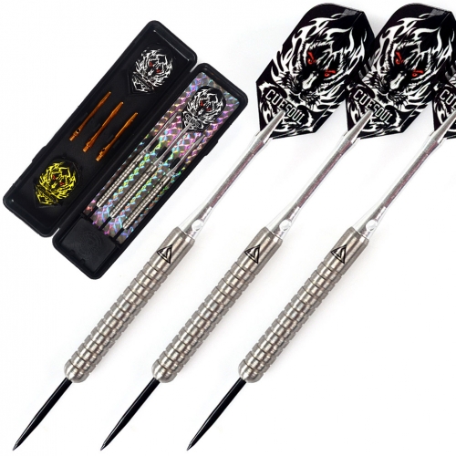 CUESOUL 90% Tungsten 24g Steel Tip Darts with Slim Case-CSTSTD013