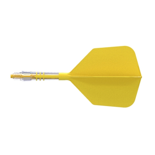 CUESOUL ROST T19 Carbon Integrated Dart Shaft and Flight Big Wing Shape-Yellow Flight with Yellow Shafts