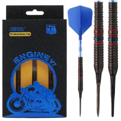 CUESOUL ENGINE V7 19/21g Steel Tip 90% Tungsten Dart Set with GEM STONE Finished and Unifying ROST T19 CARBON Flight