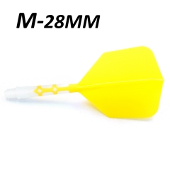 Yellow Flight&White Shaft-Length 28mm-M