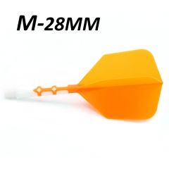 Orange Flight&White Shaft-Length 28mm-M