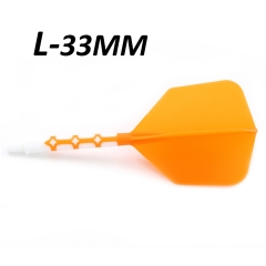 Orange Flight&White Shaft-Length 33mm-L