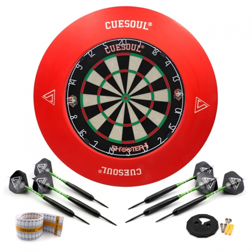 CUESOUL SHOOTER-I 18"*1-1/2" Official Size Tournament Sisal Bristle Dartboard,Approved by The WDF 