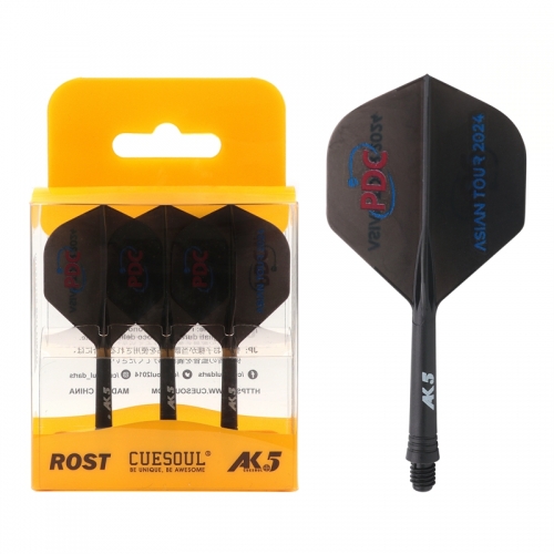 CUESOUL ROST Integrated Dart Shaft and Flights Standard Shape,Set of 3 pcs，PDC ASIAN TOUR 2024 Special-edition 