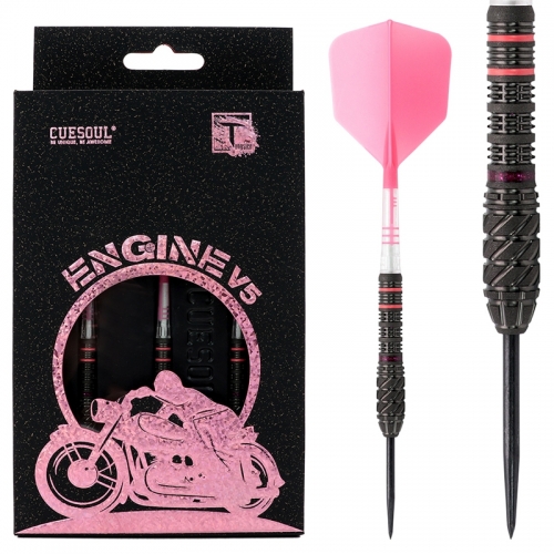 CUESOUL ENGINE V5 23g Steel Tip 90% Tungsten Dart Set with Oil Paint Finished and Unifying ROST T19 CARBON Flight