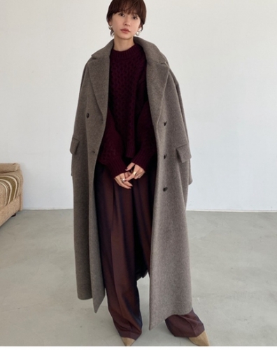 DOUBLE WOOL LONG COAT