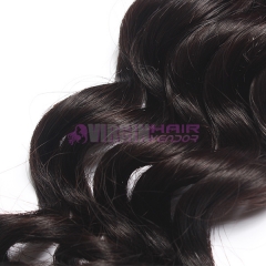 Good quality  Popular Malaysian human hair weave  loose curl hair extension