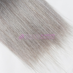 New fashion tangle free natural straight hair weft grey Brazilian hair