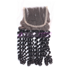 8-18 Inch Top Grade 4x4 inch Lace Closure Kinky curl Free part & Middle part