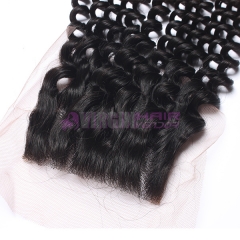 8-18 Inch Top Grade 4x4 inch Lace Closure Kinky curl Free part & Middle part