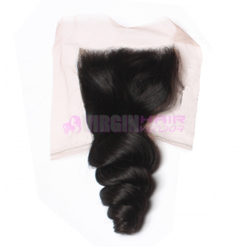 8-18 Inch Top Grade 4x4 inch Lace Closure Loose wave free part on selling