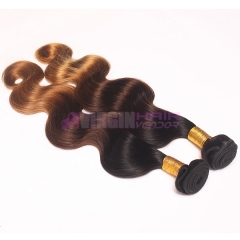 Super grade 8-30inch wholesale price 100% human hair weave Ombre hair color#2/#4/#27
