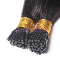 100% remy virgin russian hair i tip hair extensions