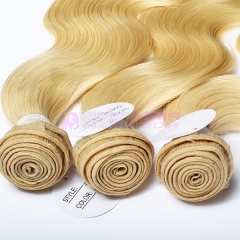 Wholesale price body wave raw virgin unprocessed human blonde hair