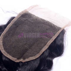 Super Quality  virgin brazilian human curly hair lace closure