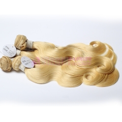 Wholesale price body wave raw virgin unprocessed human blonde hair