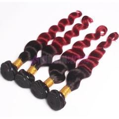 Malaysian Virgin Hair Straight 1B/bug Omber Malaysian Hair Bundles Ombre Peruvian Hair Extension