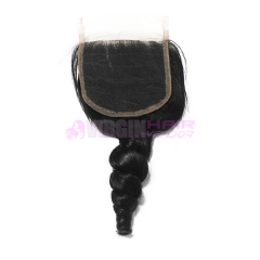 Wholesale most popular unprocessed peruvian free parting cheap lace closure