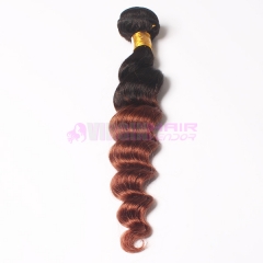 Ombre virgin Human Hair Weave  Omber Loose wave weave color 1b/30